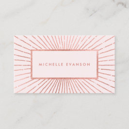 Ro Guld Sunburst Rosa Visitkort