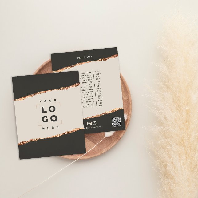 Ro guld svart elegant modern gigantisk pris QR-kod Flygblad (Skapare uppladdad)
