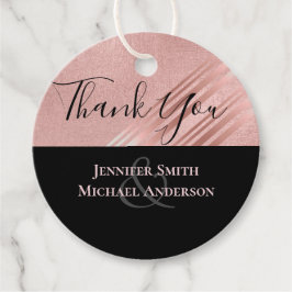 Ro Guld Svarta Glitter-oljefarlysmet BRÖLLOP Gåvor Etiketter