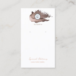 Ro Guld Swash Logotyp Ökning Visning Visitkort