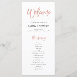 Ro Guld Sweet Fairytale Bröllop Ceremony-programme Program