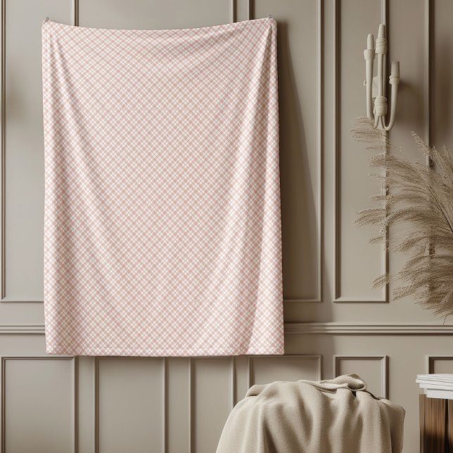 Ro Guld Tartan Blanket för Snyggt Comfort Fleecefilt (Rose Gold Tartan Blanket for Stylish Comfort)
