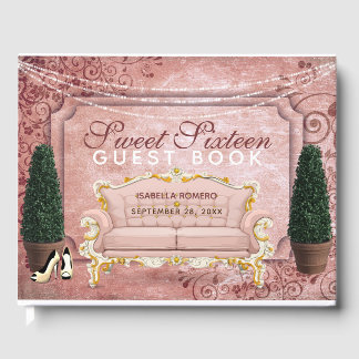 Ro Guld Topiary Garden Sweet sixteen Birthday Gästböcker