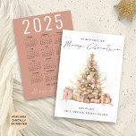 Ro Guld Träd 2025 Kalender God jul Julkort<br><div class="desc">Ro Guld Treet 2025 Calendar God jul finns i ett handskript för snyggten stil. Med en handfull kalender för 2025 på baksidan för dina mottagare och Gott nytt år hälsning.</div>