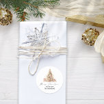 Ro Guld Träd Namn God jul Runt Klistermärke<br><div class="desc">Det minimalistiska Ro-God jul som ligger vid Guld i Namn ligger i ett handskrivet stil-skript med snyggt och ett vackert exempel på Julgran för att ge dina festliga gåvor och favoriter en personlig beröring.</div>