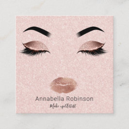 Ro Guld-Trendiget - konstnären Ansikte Fyrkantigt Visitkort