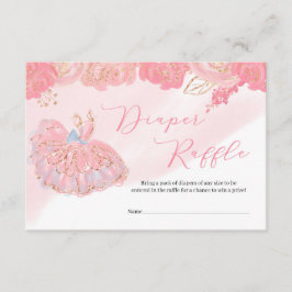 Ro guld tutu klänning rosa blommigt Raffle Tilläggskort