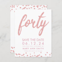 Ro Guld Typ 40: e födelsedag Spara Konfetti