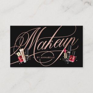 Ro Guld Typography Makeup Artist Visitkort