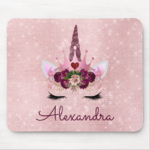 Ro Guld Unicorn Gnistra Princess Monogram Namn