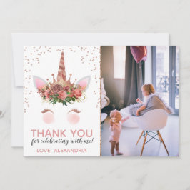 Ro Guld Unicorn Princess Tack Inbjudningar