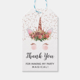 Ro Guld Unicorn Princess Tack Presentetikett