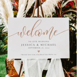 Ro Guld välkomstskylt Bröllop Poster