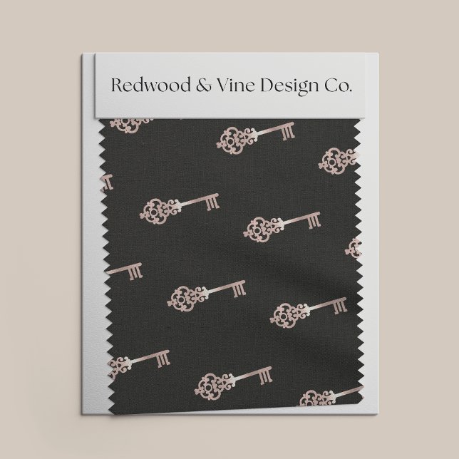 Ro Guld | Vintage Nyckel Mönster Tyg (Skapare uppladdad)