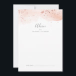 Ro Guld Watercolor Bröllop Rådkort<br><div class="desc">Detta rådgivningskort för vattenfärgen bröllop i ro är perfekt för ett elegant bröllop och kan användas för alla händelser. Den vimska designen har neutralt rosa vattenfärg med vackra faux ro guld glitter. Dessa rådgivningskort kan användas som ett alternativ till en gästbok för bröllopsmottagning, möhippa, babydusch eller studentfest. Anpassa kortet med...</div>