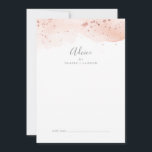 Ro Guld Watercolor Bröllop Rådkort<br><div class="desc">Detta rådgivningskort för vattenfärgen bröllop i ro är perfekt för ett elegant bröllop och kan användas för alla händelser. Den vimska designen har neutralt rosa vattenfärg med vackra faux ro guld glitter. Dessa rådgivningskort kan användas som ett alternativ till en gästbok för bröllopsmottagning, möhippa, babydusch eller studentfest. Anpassa kortet med...</div>