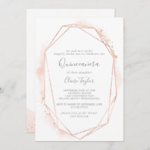 Ro Guld Watercolor Geometric Quinceañera