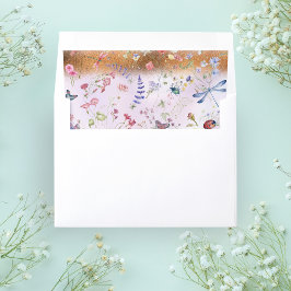 Ro Guld Whimsical Wildblomme Rosa