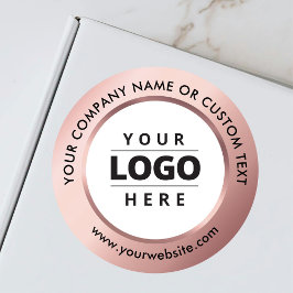 Ro Guld White Business Logotyp Shipping Promotiona Runt Klistermärke