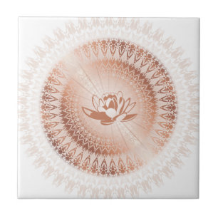 Ro Guld White Lotus Mandala Kakelplatta