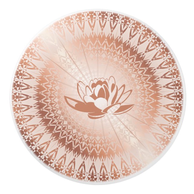 Ro Guld White Lotus Mandala Knopp (Framsidan)