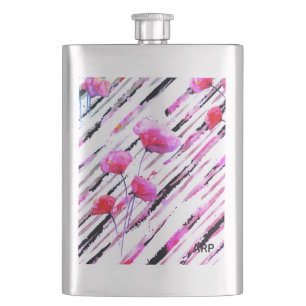 *~* Ro Guld White Rosa Lavender Poppy Mönster Fickplunta