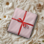 Ro Guld White Simple Vågrät Stripe Presentpapper<br><div class="desc">Ro Guld och Vita enkla Vågrät Strimmad Wrapped Papper</div>