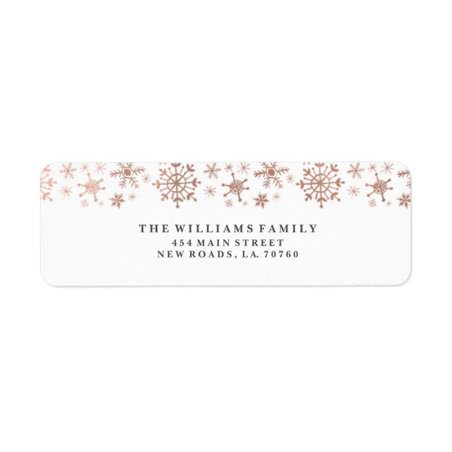 Ro Guld Winter Wonderland Mailing Labels Returadress Etikett (Framsidan)