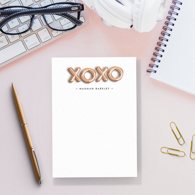 Ro Guld XOXO | PERSONLIG Post-it Block (Skapare uppladdad)
