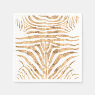 Ro guld zebra mönster pappersservett