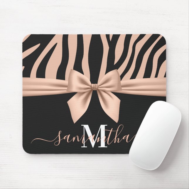 Ro Guld Zebra tryck Musmatta (Med mus)