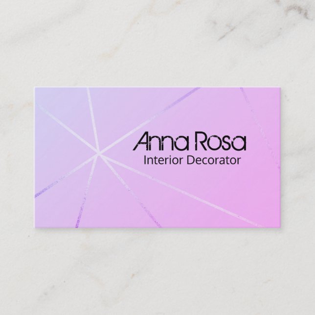 *~* Ro guldblå Rosa, modern Visitkort (Framsida)