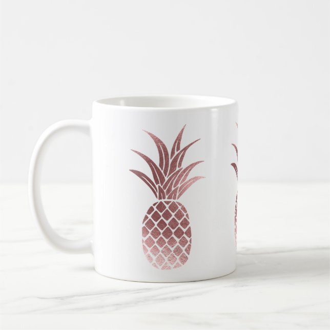 Ro guldfärgad anananas Mugg (Vänster)