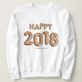 Ro guldfärgade ballonger Lycklig 2018 Personlig T-shirt