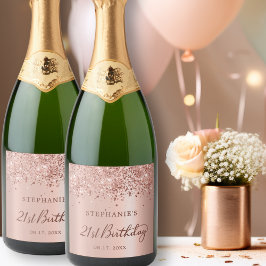 Ro guldfetter Glitter 21:a födelsedag, Monogram