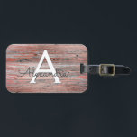 Ro Gulfenor och Rustic Wood Monogram & Initial Bagagebricka<br><div class="desc">Ro Gold Foil och Rustic Wood Monogram Namn och Initial Luggage Tag. Den här väskan är märkre för Back to school,  Arbete eller Resning. Ro-guldfärgen och träbetsbagaget är också en underbar bröllopsförmån för bridesmaskar.</div>
