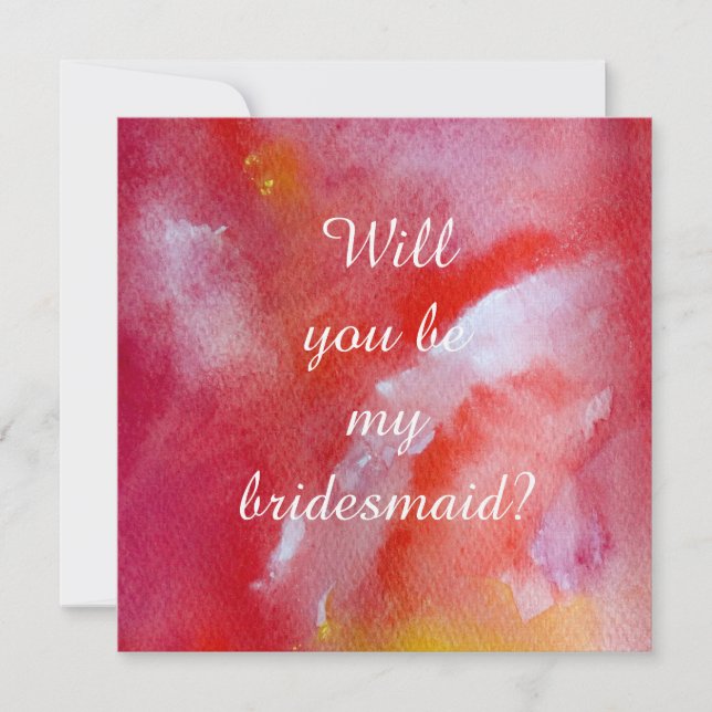 Ro gult kommer att bli min bridesmaid inbjudningar (Framsida)