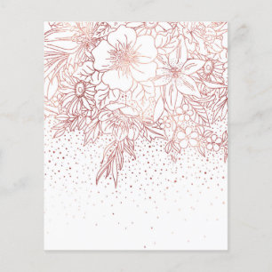 Ro hand plockade blommigt doodlar och konfekter flygblad