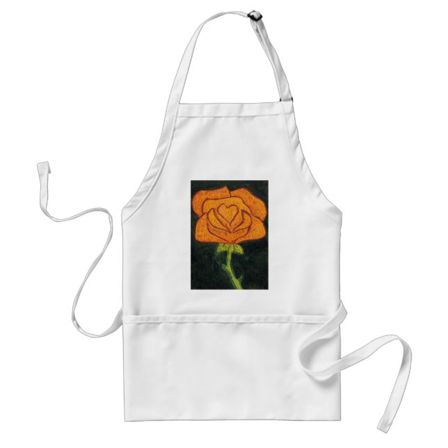 "Ro Heart #2" Blommigt Apron Förkläde (Framsidan)