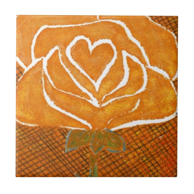 "Ro Heart #3" Köksbricka för keramik Kakelplatta (Framsidan)