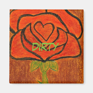 "Ro Heart #6" Dirty Dishwasher Status Magnet