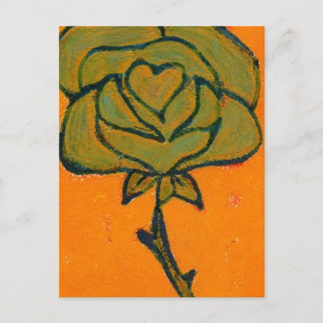 "Ro Heart #9"-vykort för Blommigt Vykort (Framsida)
