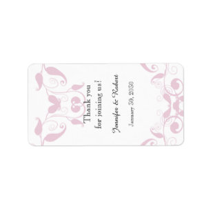 Ro Heart Blommigt Lip Balm-etikett Adressetikett