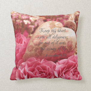 Ro Heart, ditt hjärta KJV Bible Verse Kudde