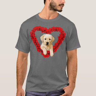 Ro Heart Gul lab Puppy Valentines day Cute T Shirt