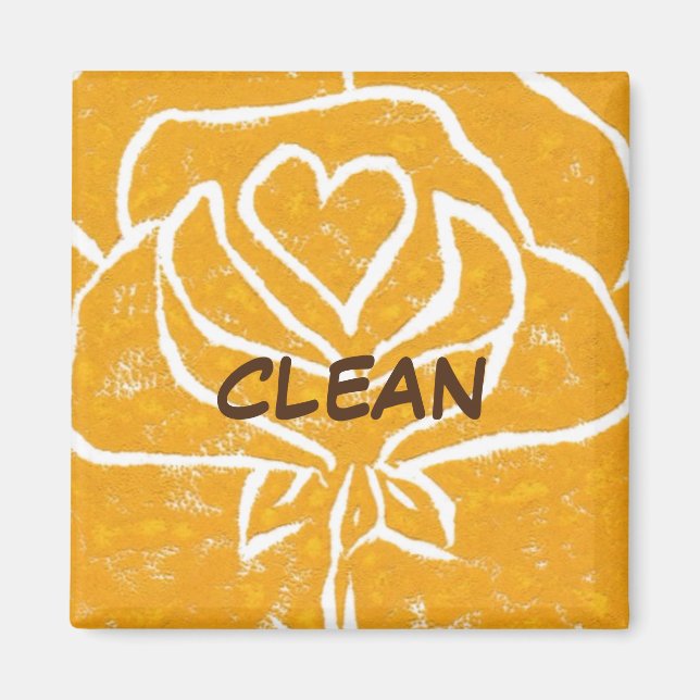 "Ro Heart Gult" Ren diskmaskin Status Magnet (Framsidan)