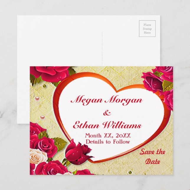 Ro & Heart Ram Spara datumvykortet Meddelande Vykort (Fram/baksida)