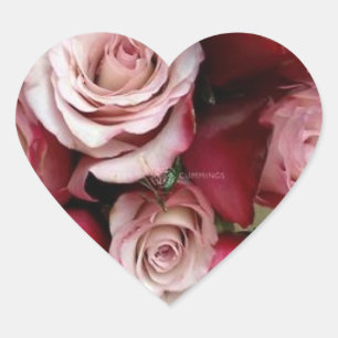 Ro Heart Wedding Stickers Hjärtformat Klistermärke