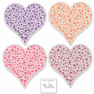 Ro Hearts in Fullt Bloom Vinyl Car Watersecure Klistermärken