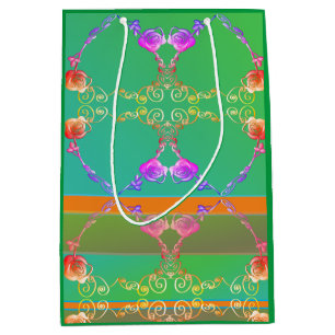 Ro Hearts on Apricot & Grönt Gift Bag